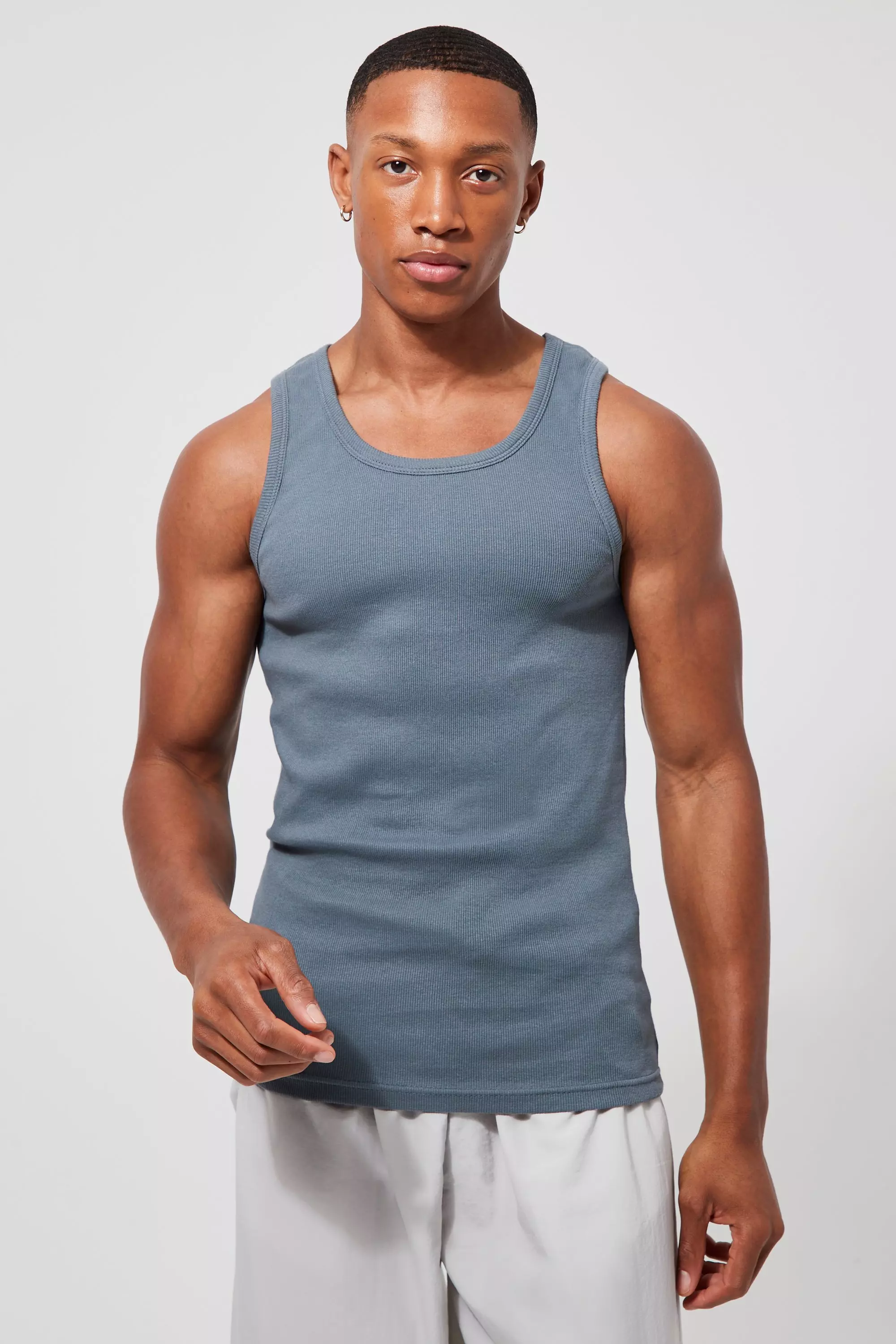 Mens muscle fit on sale vests